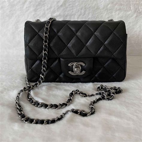 chanel classic mini flap bag $2 400.00 usd|Chanel mini flap bag rectangular.